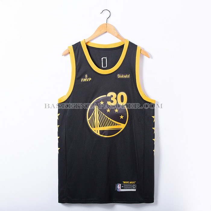 Maillot Golden State Warriors Stephen Curry NO 30 Fmvp 2022 Noir